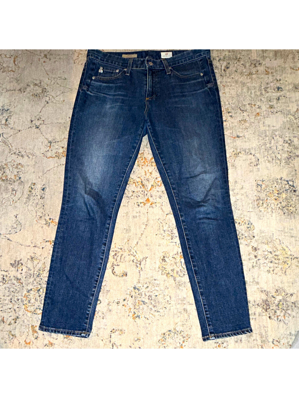 AG Adriano Goldschmied Women’s Skinny Jeans Dark Wash Blue Denim Mid Rise A216